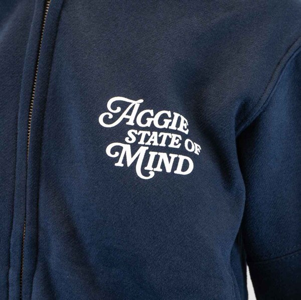 SWEATSHIRT WOMENS FZ AGGIE STATE OF MIND MV SPORT
